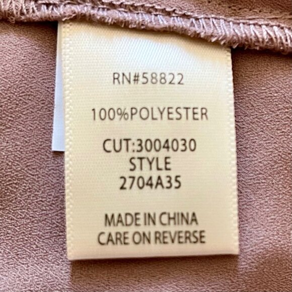 Max Studio Flutter Sleeve Blouse in Beige (L) New with Tags - Picture 6 of 9